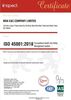 ISO 45001 (Occupational Health and Safety Management System)